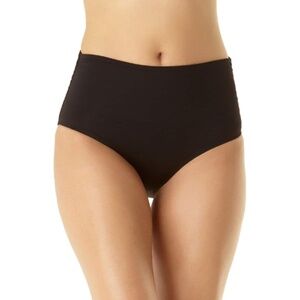 ANNE COLE Black convertible bikini bottom